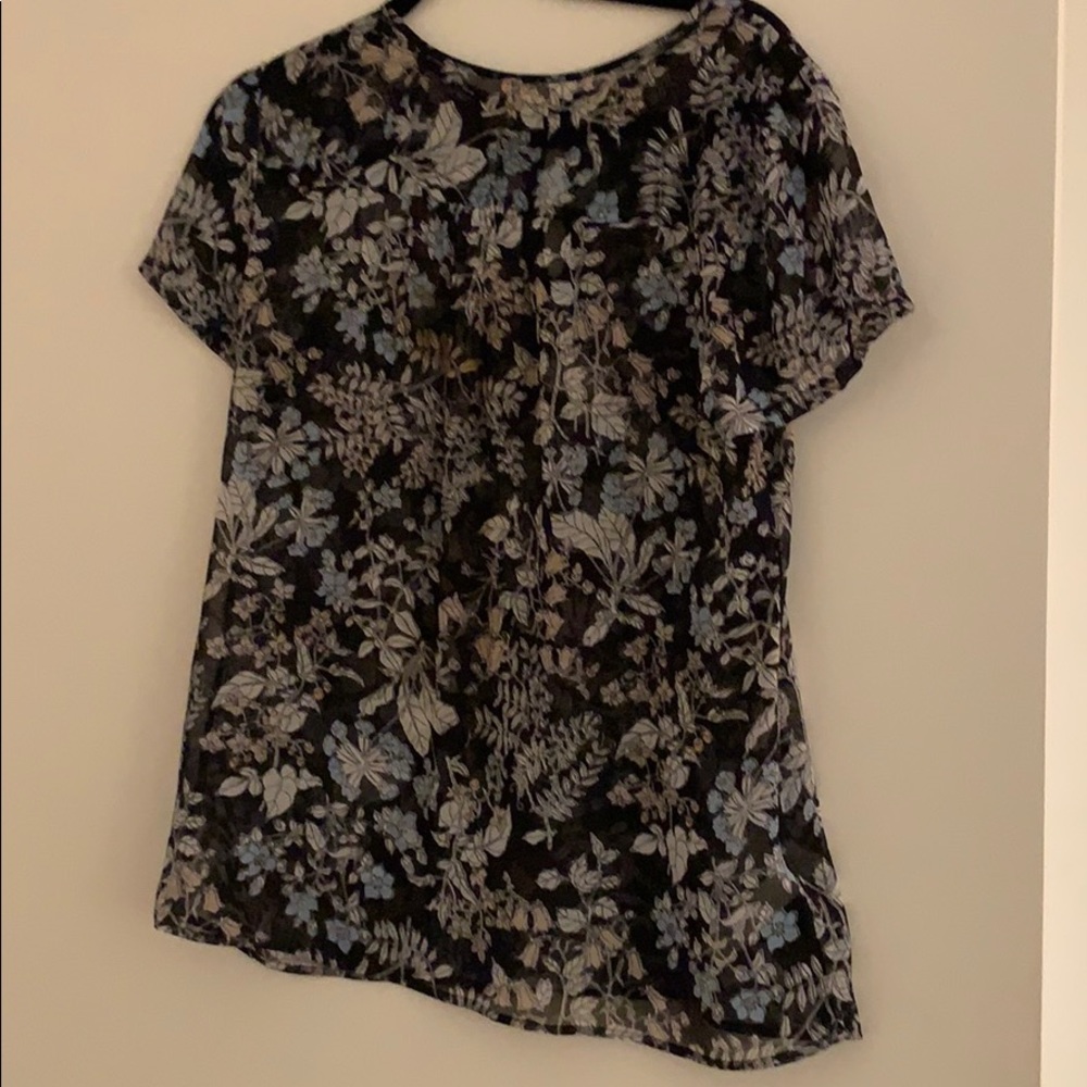 Sheer floral top